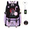 Gui Extermination Surrounding Animation Schoolbag Large Capacity with Usb Academy Style Cross-border Junior High School Students Leisure Backpack