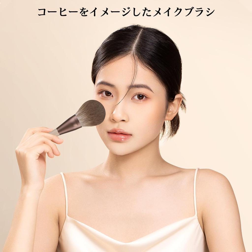 MSQ Makeup Brush Set of Popular and Concealer Soft Fiber Portable and Mocha Makeup Brushes with Dense Bristles for Excellent Powder Pickup 10, Blush,