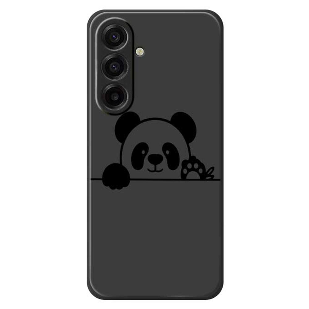 For Samsung Galaxy A17 5G Case Panda Head Pattern Printing Straight Edge TPU Phone Back Cover