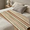 4 Seasons Striped Fleece Blanket | Thick Soft Warm, Perfect for Home Relax, Guest Room Single Use, Christmas & Halloween