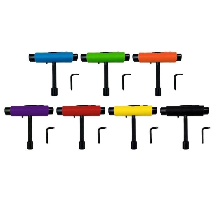 Скейт-инструмент Все в одном T-образные инструменты Инструмент для скейтборда Аксессуар T-образный для скейтборда и L-образный гаечный ключ Головка Отвертка