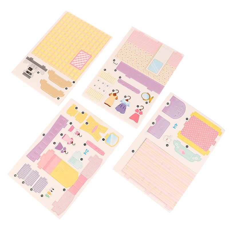 Картонный пазл 3D Дом Комната Магазины Модель Головоломка Игрушки Дети Самодельные Сборные Игрушки