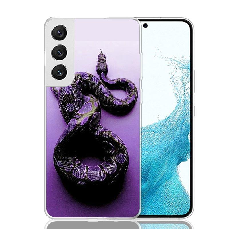 Чехол для телефона из натуральной кожи с чешуей змеи для Samsung Galaxy S26 Ultra S23 S24 S25 Edge S20 FE S21 S22 Plus Мягкий чехол с принтом
