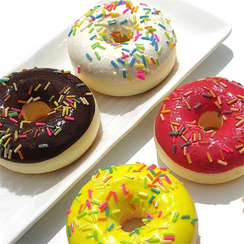 Donut 6.2cm/2.4in Model Food Simulation Donuts Simulation Cake Squeeze Toy Donut Cone Toy