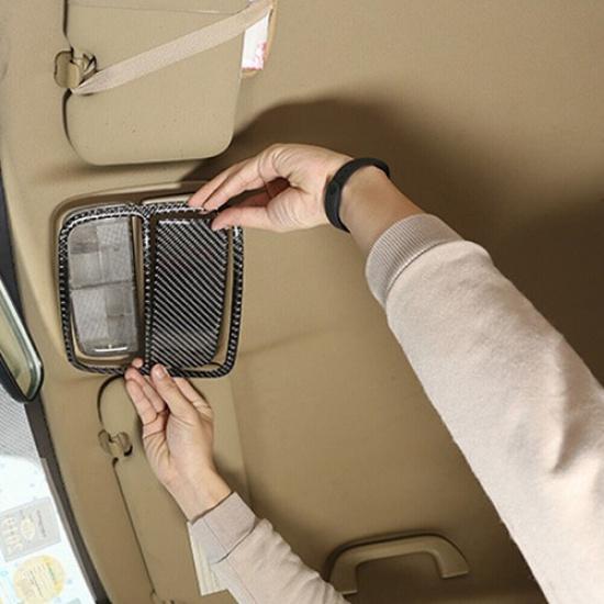 Carbon Fiber Front Reading Light Panel Trim Cover For Honda CR-V CRV 2007-2011