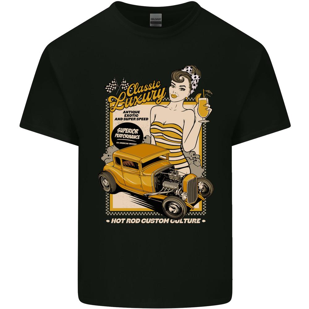 Classic Luxury Hot Rod Superior Performance Mens Light Cotton T-Shirt Unisex T-Shirt