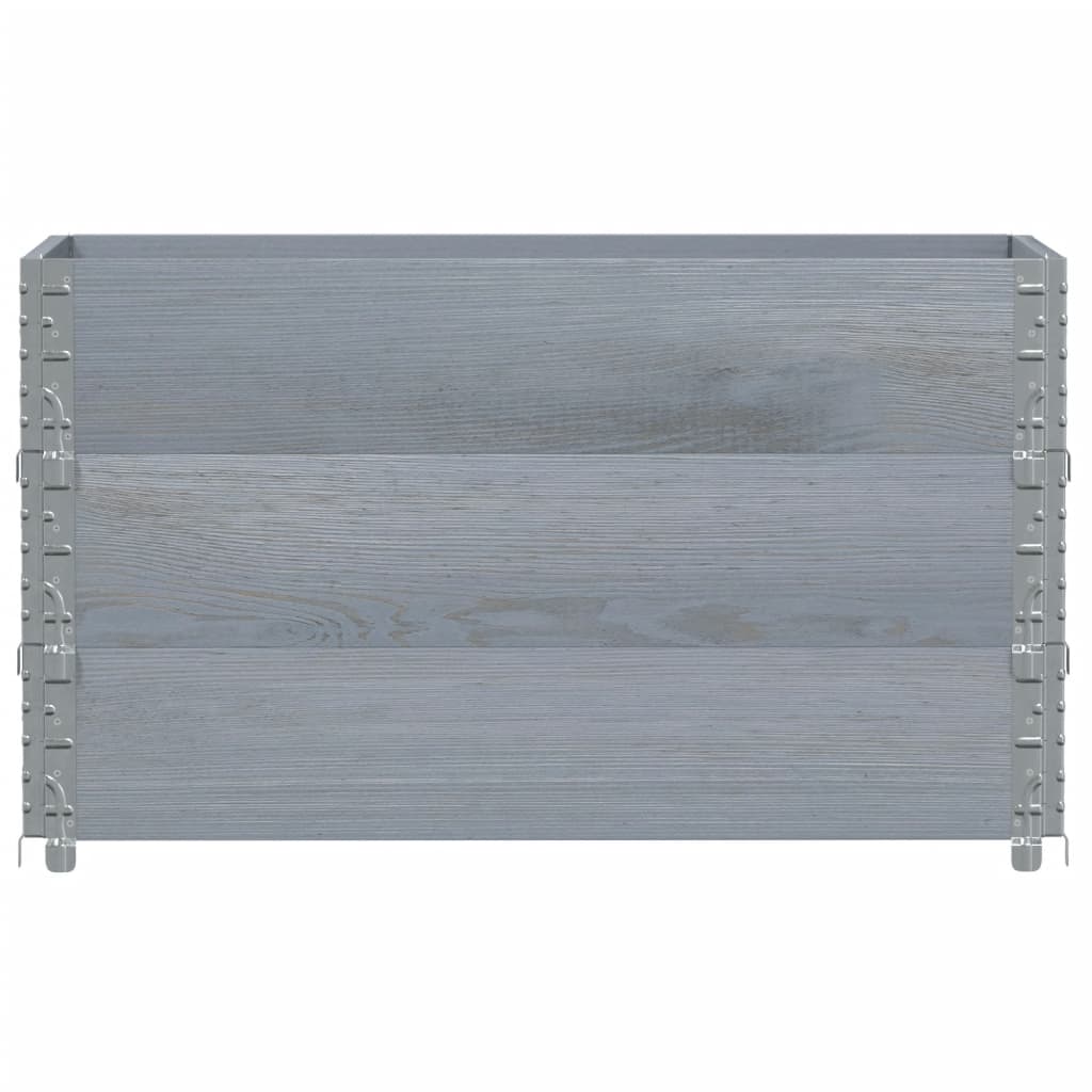 Planting Box Gray 100x50 cm Solid Pine Wood