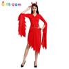 Carnival Holiday Party Long Sleeve Sexy Red Witch Witch Dress Up Suit Game Uniform Temptation