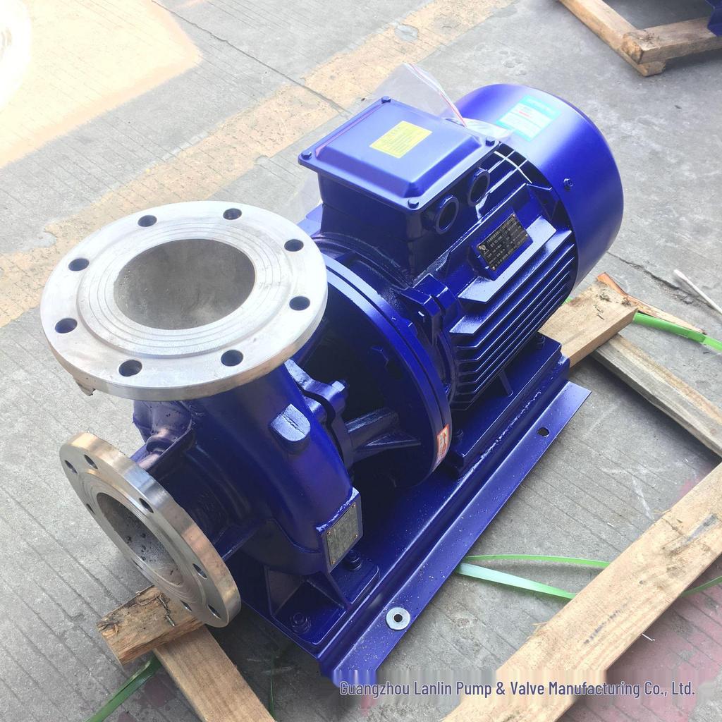 Horizontal Stainless Steel IHW80-250 Pipeline Centrifugal Pump, 22kW, for High-Temperature Hot/Cold Water Circulation and Boosting