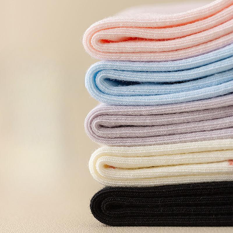 Черные носки с кружевом из древесного гриба для женщин, стиль весна и осень, махровые носки, хлопковые носки, летние носки в горошек с отворотом, бесшовные носки до середины икры