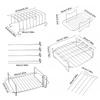 Air Fryer Rack Airfryer Racks Grilling Rack With 4 Needle Stainless Steel Grill Vertical Skewer Oven Kebab Rack Kebab Holder