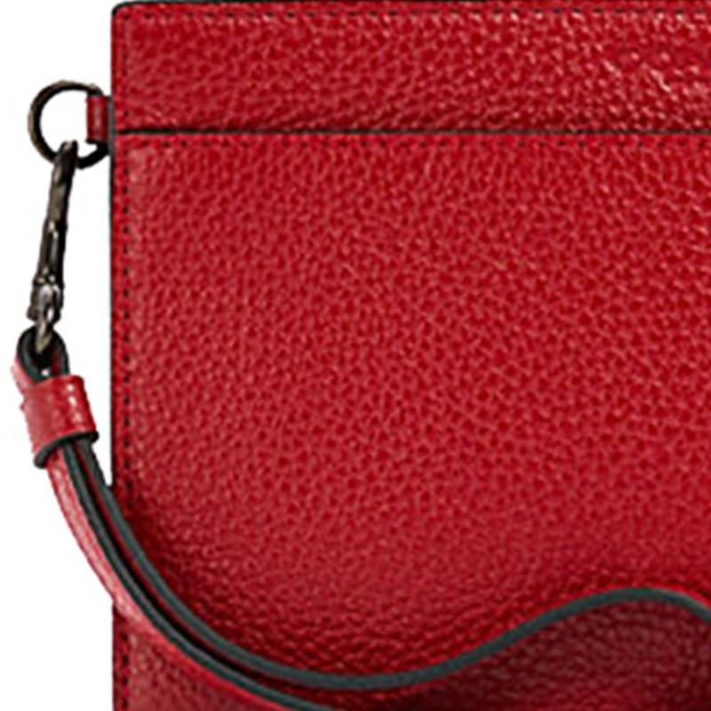 Coach Чехол для телефона 30 Кожаный Ручной Мобильный Сумка Мужские сумки Красный C1601-QBF8Q