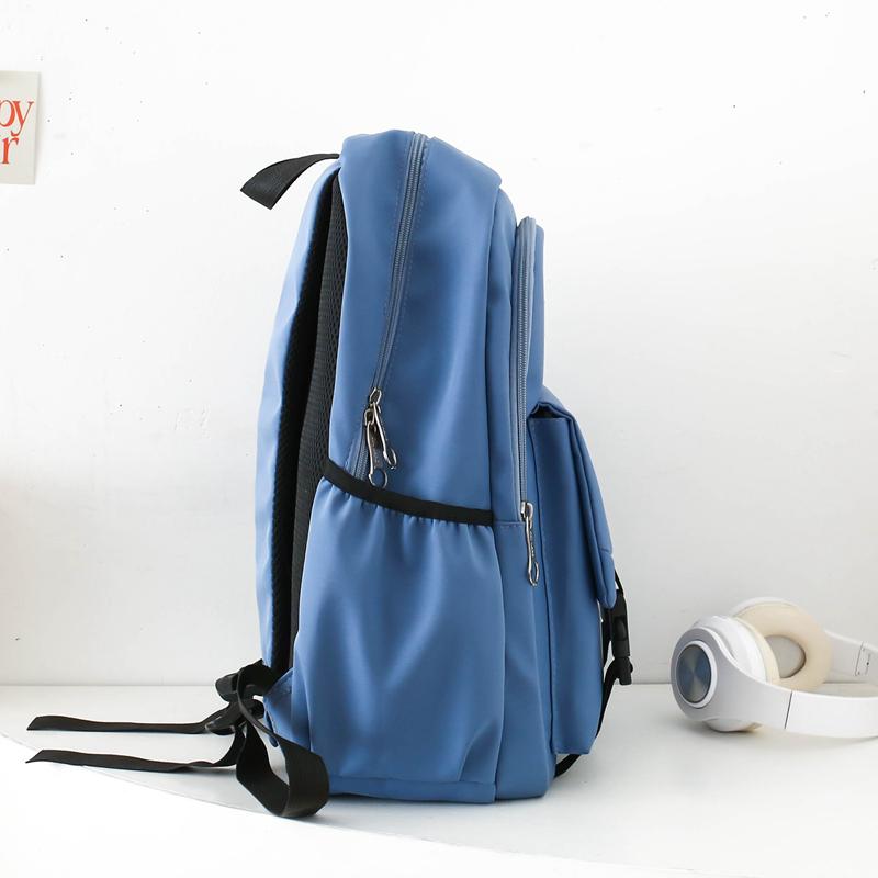Многокомпонентный рюкзак, набор для учащихся средних школ, школьный рюкзак, однотонный рюкзак для девочек большой вместимости