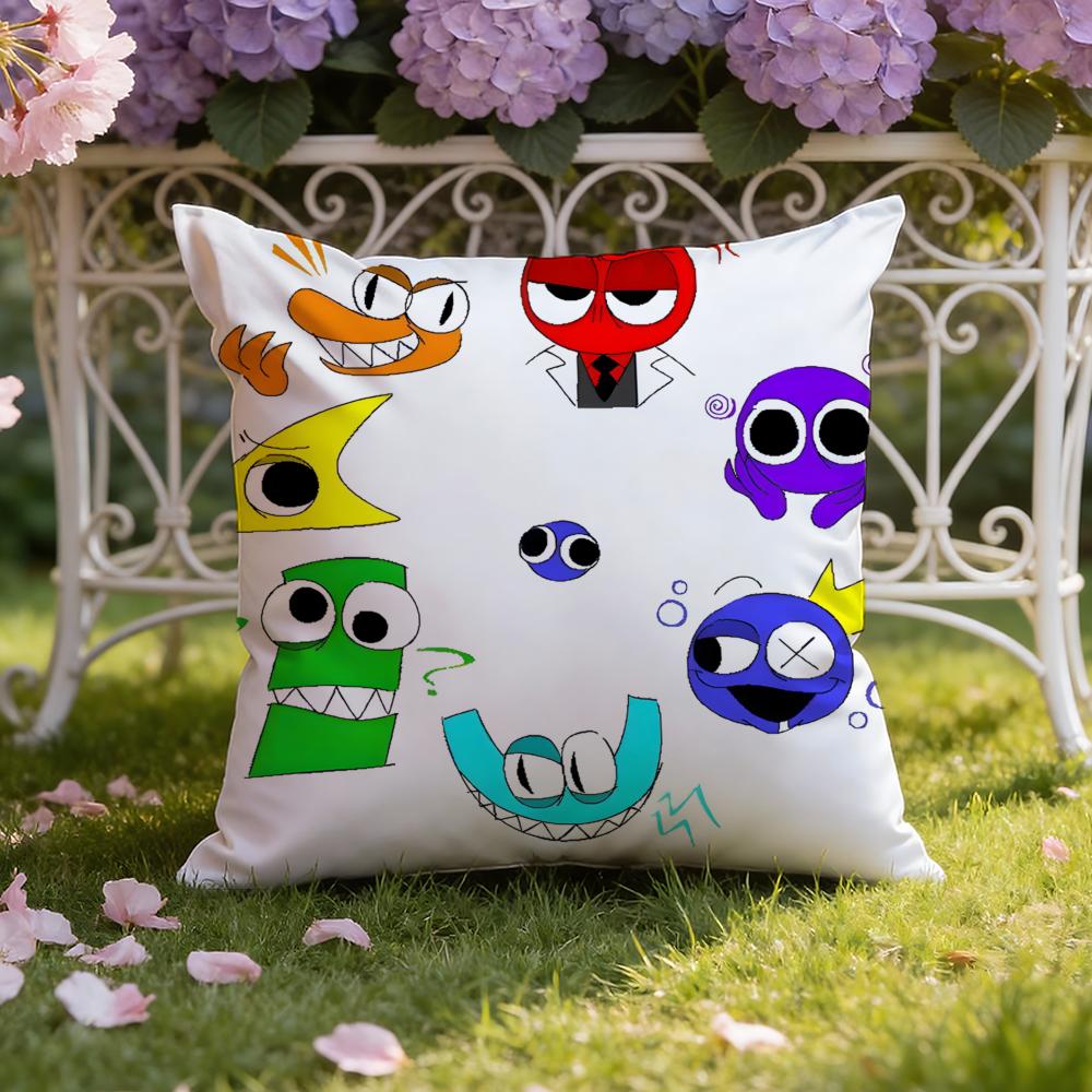 Аниме R-Rainbow F-Friends мультфильм Наволочка для дома и автомобиля Двухсторонний чехол на подушку: Двусторонняя конструкция для максимального комфорта