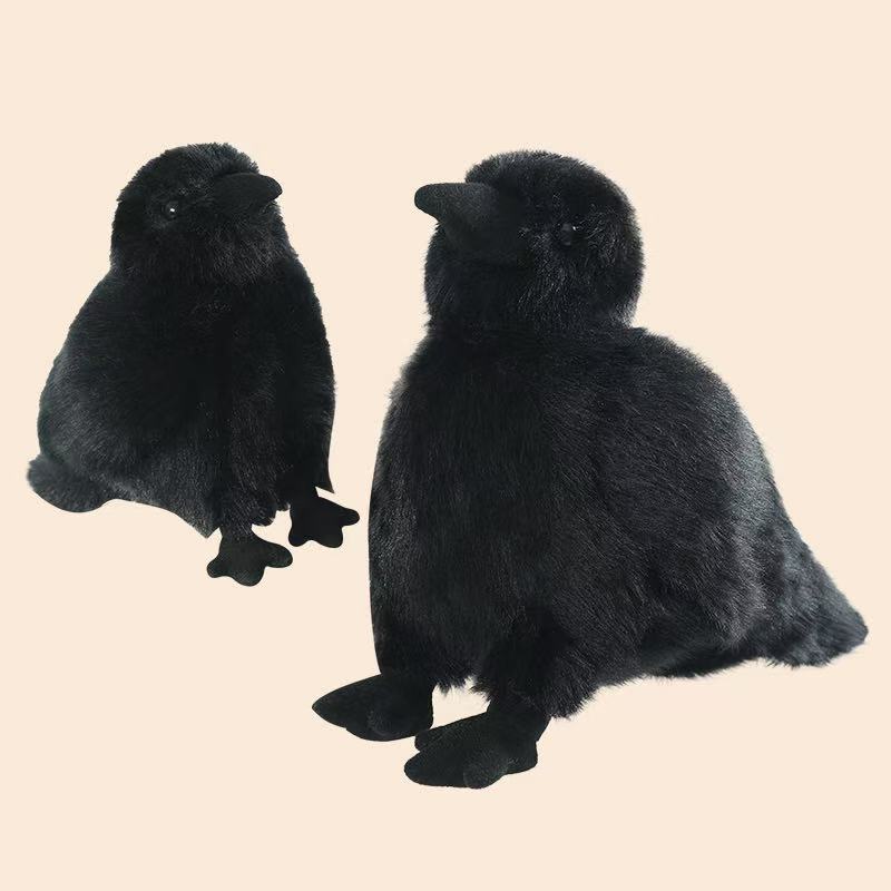 Simulation Crow Doll Plush Toy 15/25/35cm Handmade Cartoon Anime Cute Pillow Cushion Home Decor Kids Birthday Gift