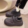 Zhao Ruth, the Same Thick-soled Little White Shoes, Heightening Velcro Casual Shoes, Children's Round Head Versatile Big Head Shoes, Board Shoes, Wom