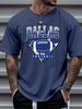 Summer Dallas Football Themed 3D Print T Shirt For Man Casual Slim Fit Round Neck Short Sleeved T-shirt Top