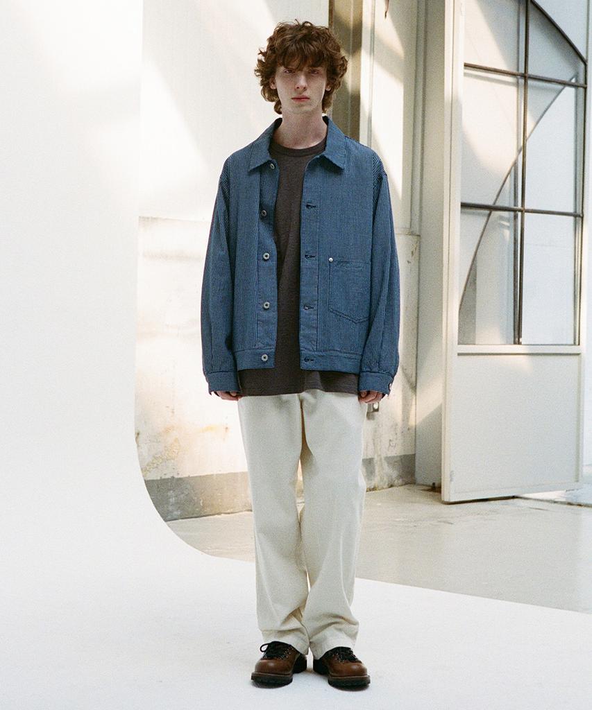 Horlisun Liverty Denim Small Check Jacket Navy