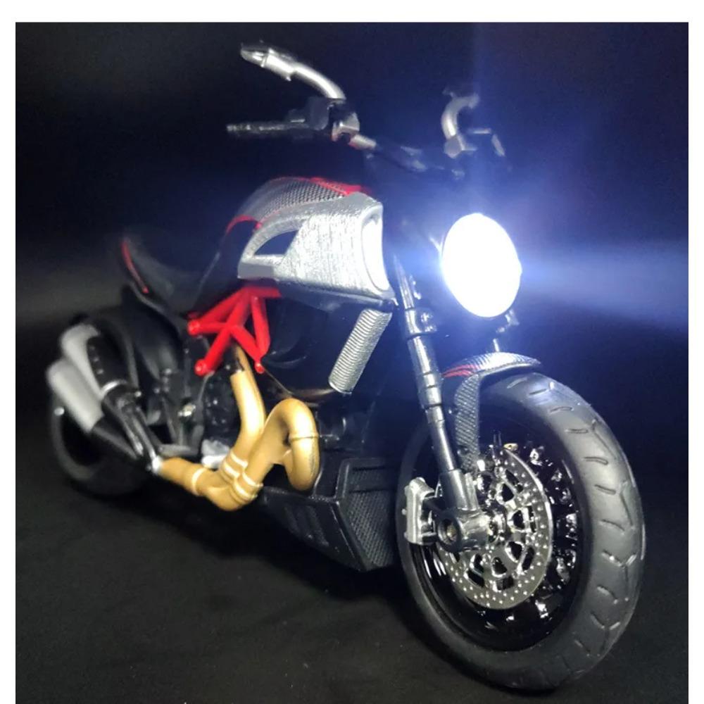 Модель мотоцикла Ducati Diavel в масштабе 1/12, литая модель из сплава, детская игрушка, детский подарок, подарок на день рождения для мальчиков, выставочная модель