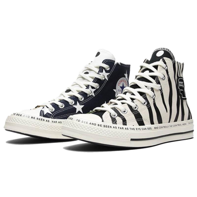 Brain Dead Chuck x Converse Chuck Taylor All Star 70 Chuck Taylor All Star Удобные Повседневные Высокие парусиновые кеды Унисекс Зебра