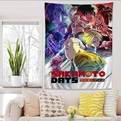 Японское Аниме SAKAMOTO DAYS Аниме Гобелен Подвесной Таро Хиппи Настенные Ковры Комната Домашний Декор