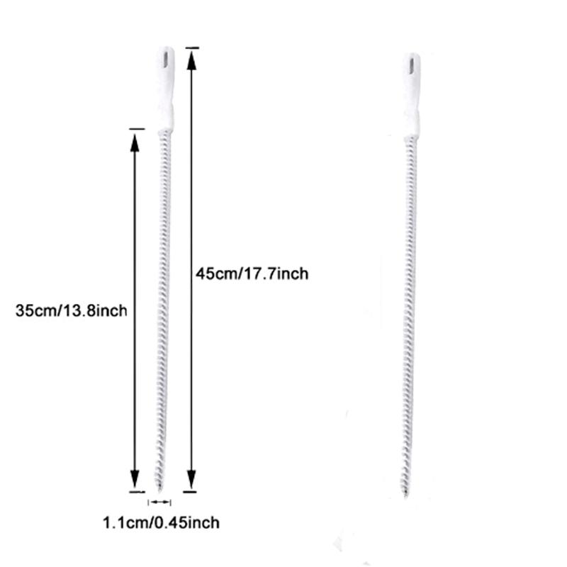 1/2pcs Super Long Pipe Dredging Brush Bathroom Hair Sewer Sink Cleaning Brush Flexible Drain Cleaner Clog Plug Hole Remover Tool