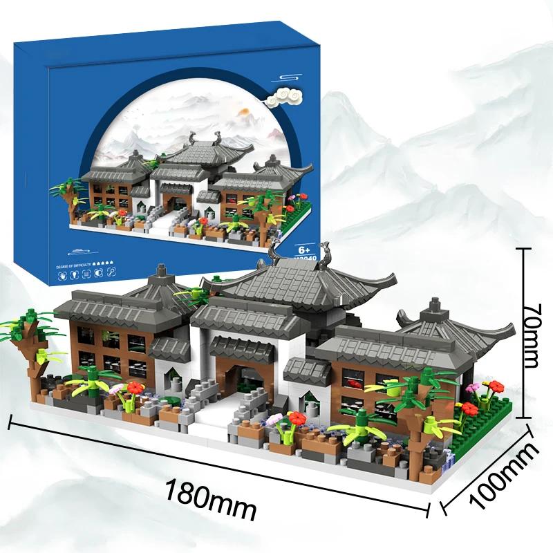 Мальчики и девочки сборка пазла Сучжоуский сад строительные блоки микродрели мелкие детали высокая сложность режим большой сборки