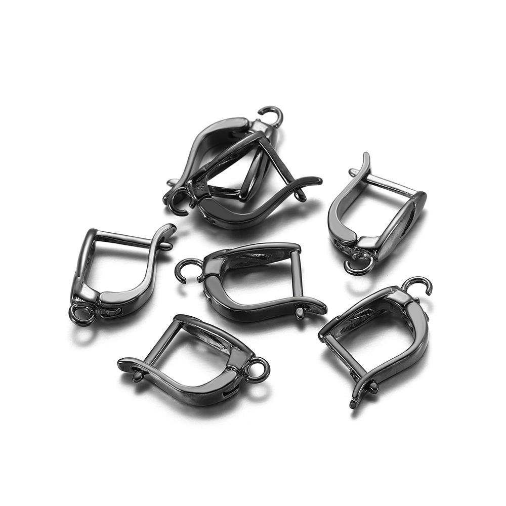 6-12 шт./лот, латунные французские серьги, крючки, зажимы, рычаг, задняя застежка с открытой петлей для изготовления ювелирных изделий своими руками, фурнитура, аксессуары