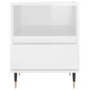 Nightstands 2 pcs High Gloss White 40 x 35 x 50 cm Particleboard