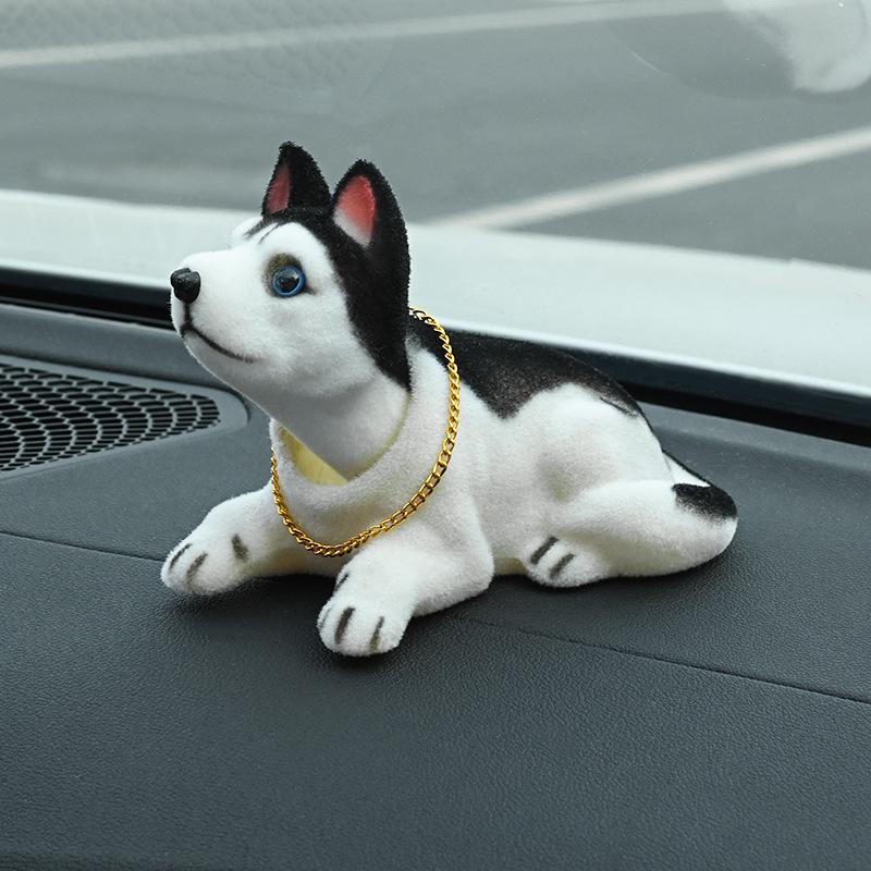 Cute Creative Car Doll Shaking Head Dog Ornaments Car Interior Decorations