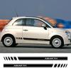 2 шт. Автомобильные боковые полосы-наклейки для FIAT 500 Abarth, Аксессуары, Тюнинг, Автомобильная виниловая пленка, Гоночные спортивные графические наклейки