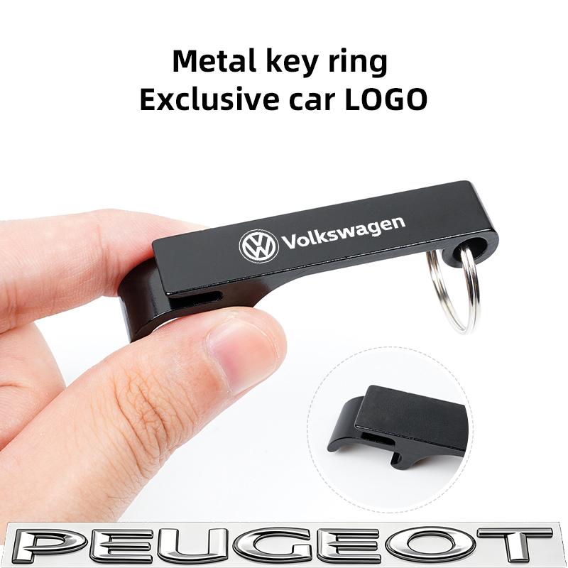 Colored Aluminum Bottle Opener Keychains Beer Bottle Opener Keychain Keyring Car Accessories For VW Golf T‑Roc Tiguan Polo MK7 ze9