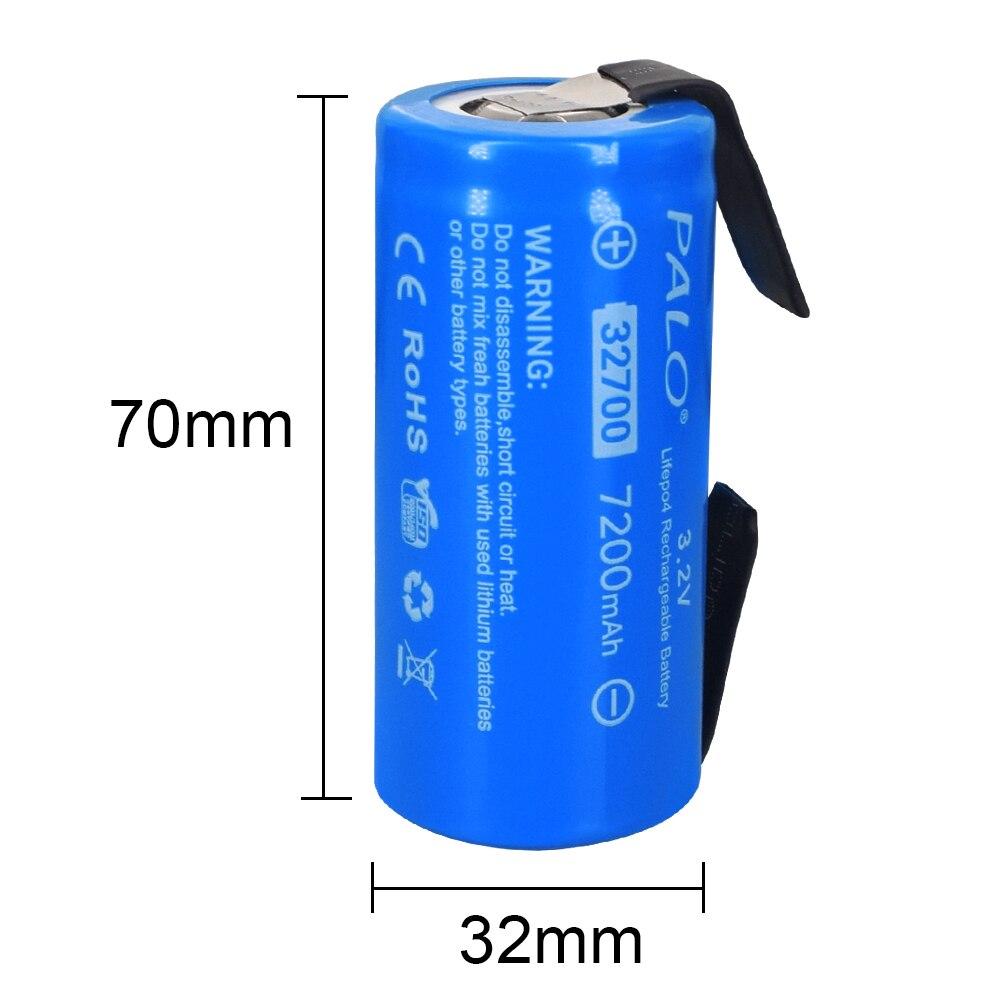 PALO 3.2V 7200mAh 32700 LiFePO4 Battery 35A Continuous Discharge Maximum 55A High Power Battery DIY Nickel Sheets For Flashligt