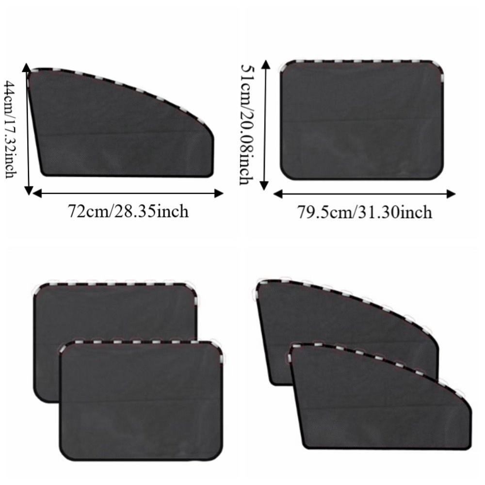 4 PCS Folding Car Window Sunshade Cover Magnetic Design UV Protection Sunshade Car Window