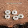 A-Grade Natural Burmese Jade Side-Drilled Ring Spacer Beads for DIY Beading