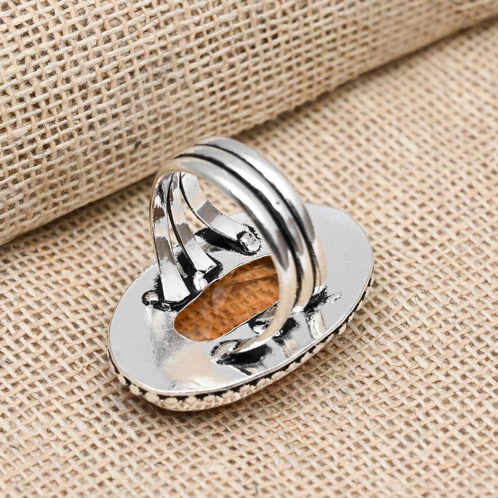 Морганит Драгоценный камень Твердый стерлинговый серебристый стерлинговый серебристый 925 Ювелирное кольцо ручной работы Все размеры