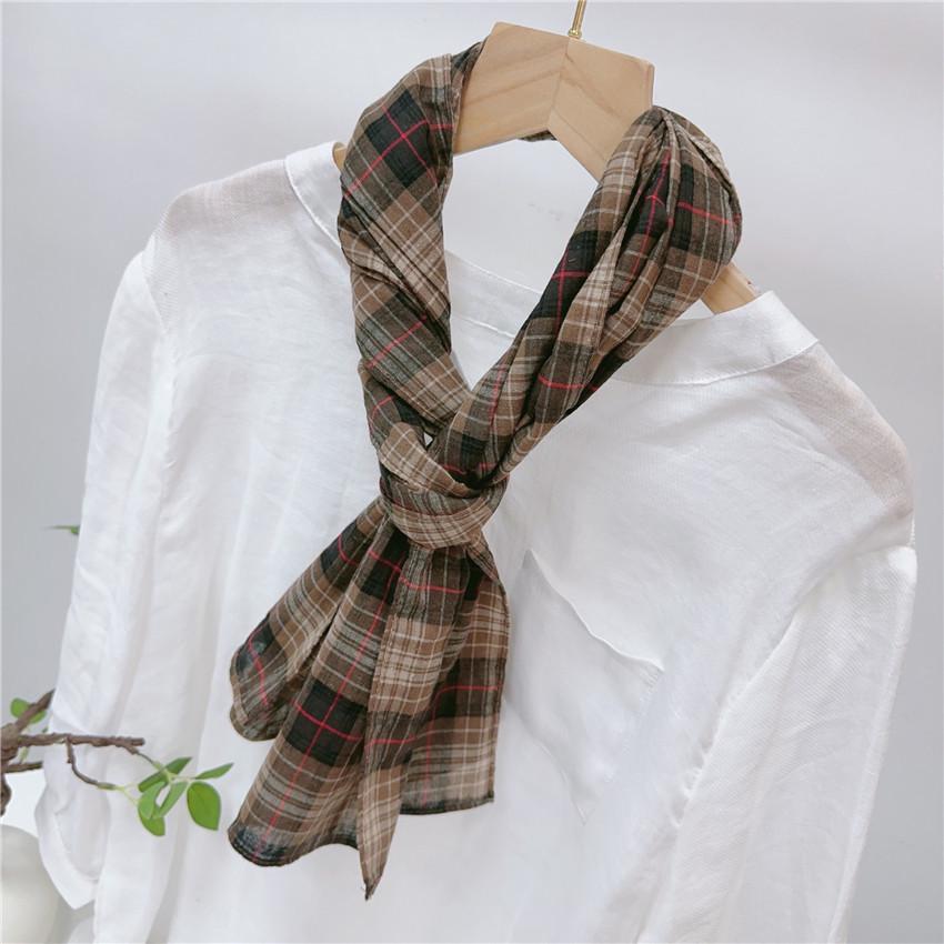 Клетчатый шарф из чистого хлопка, окрашенный в пряже, в более чем 20 цветах