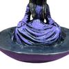 Meditating Witch Garden Bird Feeder Purple Hat Witch Wild Bird Seeds Tray