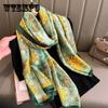 Smooth Silk Scarf for Women Floral Print Elegant Pashmina Scarfs Female Foulard Hijab Luxury Shawls Beach Lady Stoles Scarve