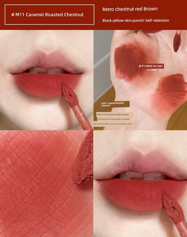 AKF Lip Mud M08/25/09/19/04/M07 Color Sea Salt Princess Caramel Chocolate Glaze Lipstick