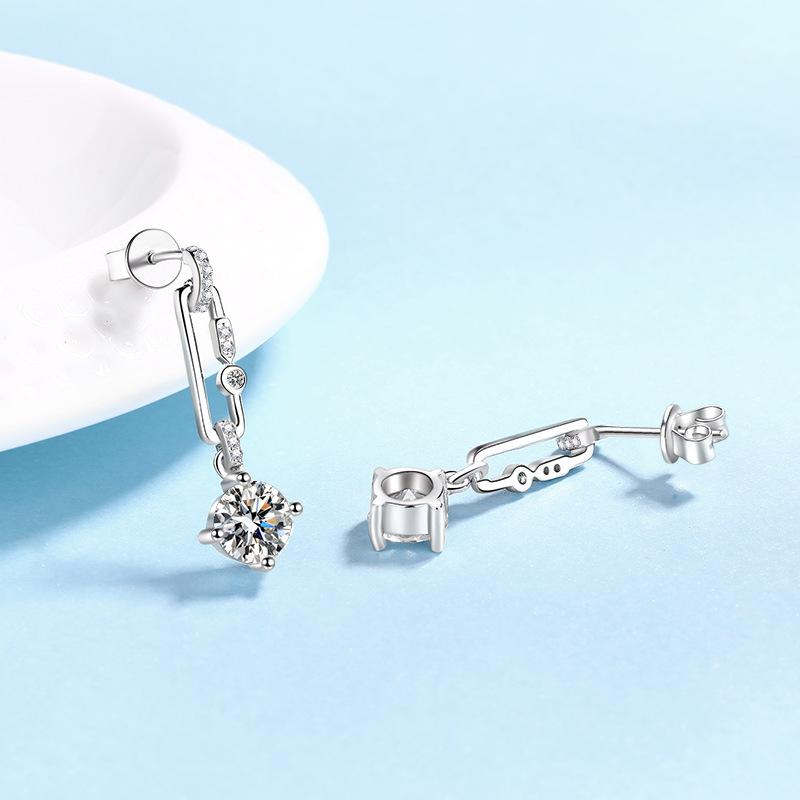 Новые женские серьги из серебра 925 пробы с муассанитом, высококачественные длинные серьги с кисточками и универсальным темпераментом