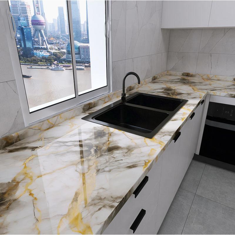 Утолщенные Декоративные Обои Наклейки на Стену Обои для Кухонного Рабочего Стола 40 см Водонепроницаемые и Маслостойкие Самоклеящиеся Домашние