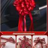 Large Red Ribbon Double Happiness Wedding Car Bows for Decoration and Door Handles