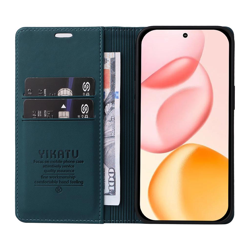 For Honor 400 5G (Global) Phone Cases YIKATU Magnetic Closure PU Leather Mobile Cover