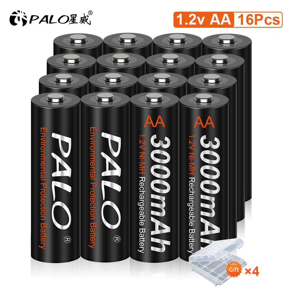 PALO 1.2V 2a AA Rechargeable Battery AA NiMH 1.2V Aa Rechargeable Batteries for Remote Control Toy Camera Battery