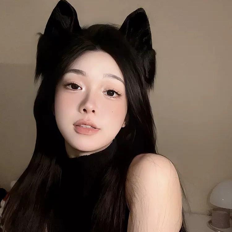 Plush Lolita Cat Ear Headband Hair Accessories for Halloween