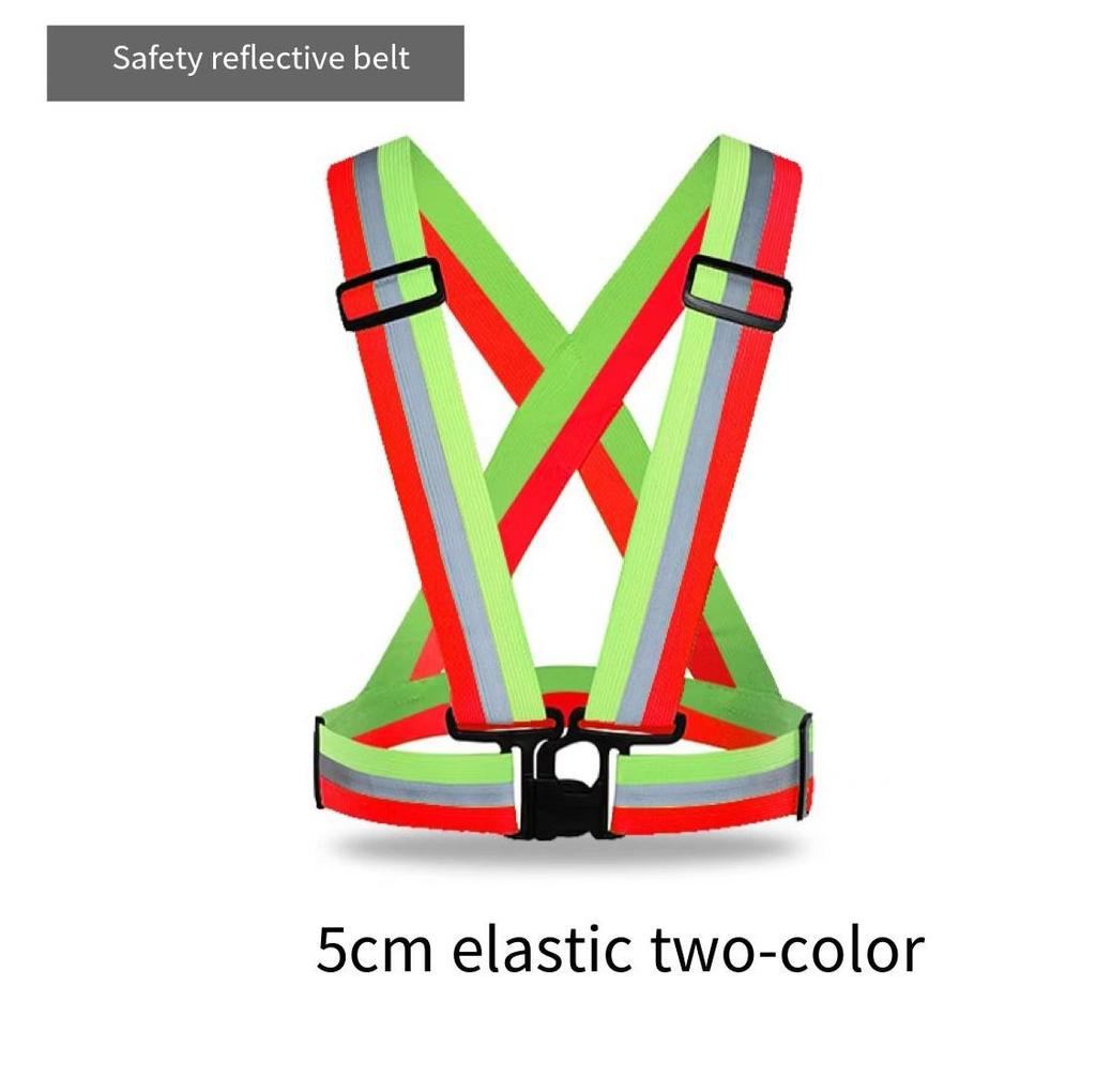 High Vis Reflective Safety Vest Strap Elastic Outdoor Running Cycling Reflective Belt With Customized Logo Support