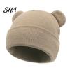 Stretchy Skull Cap Baby Winter Knitted Hat, Cute Bear Ears Cozy Knit Soft Autumn Hat Warm for Newborn Infant Toddler Boys Girls, 0-36 Months