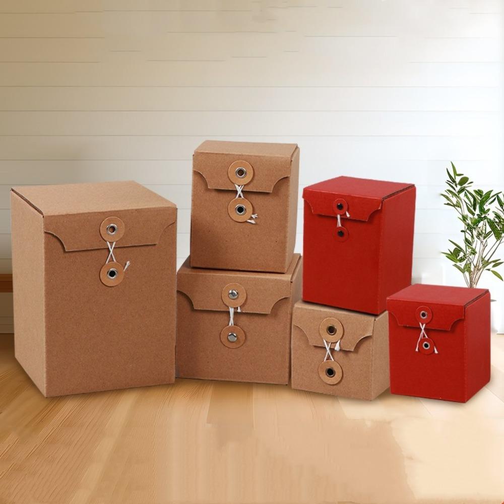 5 шт. Маленькая Большая Размер Бумажная Подарочная Коробка Крафт-Бумага Коробка для Упаковки Косметики Детский Душ