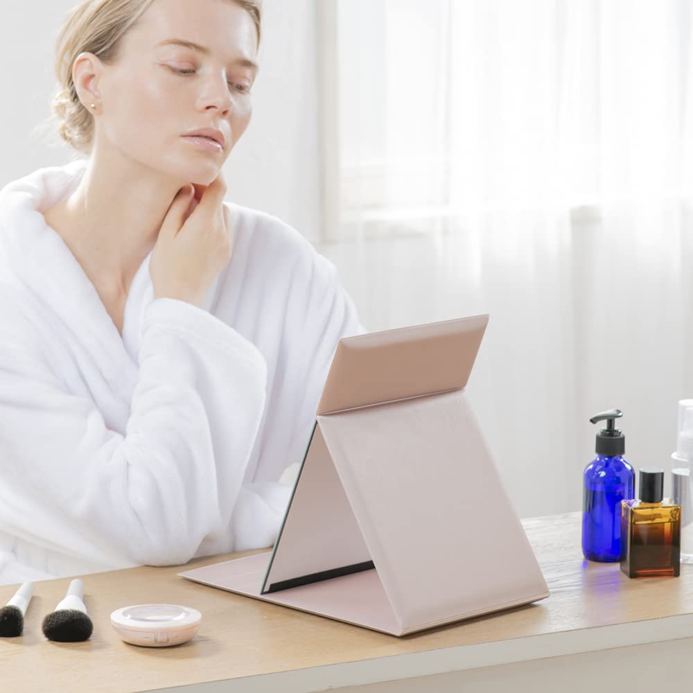 Napure a folding mirror with 3x magnification that reflects your true skin LL a makeup and a magnifying A great Day Mirror, tone, size, pink, mirror,